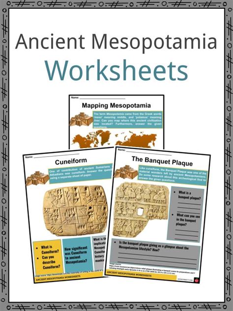 Free Printable Ancient Mesopotamia Worksheets